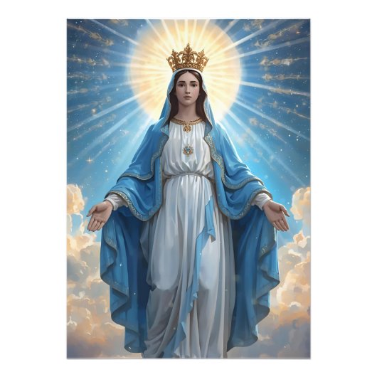Impression Photo Vierge bleue Marie Céleste (Devant)