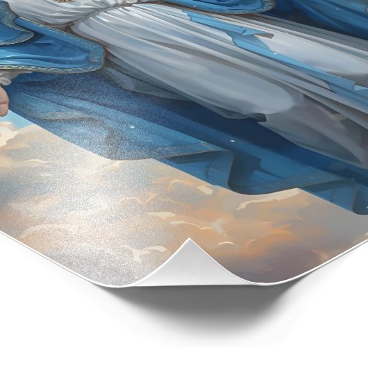 Impression Photo Vierge bleue Marie Céleste (Coin)