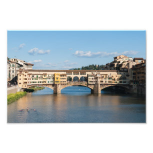 Impression Photo Vieux pont du Ponte Vecchio - Florence, Italie