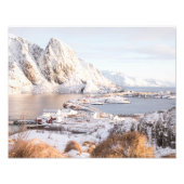 Impression Photo Village de neige Maison rustique Cadeau de Noël Im (Devant)