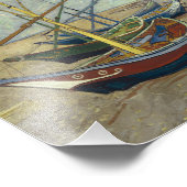 Impression Photo Vincent van Gogh - Bateaux de pêche sur la plage (Coin)