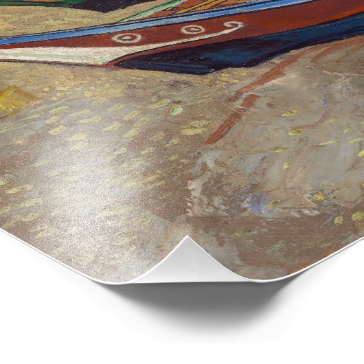 Impression Photo Vincent van Gogh - Bateaux de pêche sur la plage (Coin)