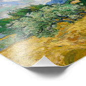 Impression Photo Vincent van Gogh - Champ de blé avec cyprès (Coin)