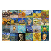 Impression Photo Vincent van Gogh - chefs-d'oeuvre Mosaic Patchwork (Devant)