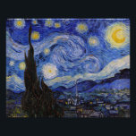 Impression Photo Vincent Van Gogh - La nuit étoilée<br><div class="desc">The Starry Night / La nuit etoilee - Vincent Van Gogh en 1889</div>