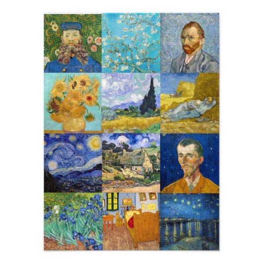 Impression Photo Vincent Van Gogh - Masterpieces Patchwork (Devant)