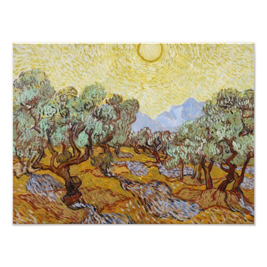 Impression Photo Vincent van Gogh - Olive Trees (Devant)