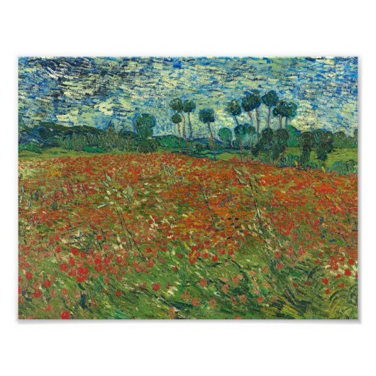 Impression Photo Vincent van Gogh - Poppy Field (Devant)