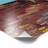 Impression Photo Vincent Van Gogh - Trois tournesols dans un vase (Coin)