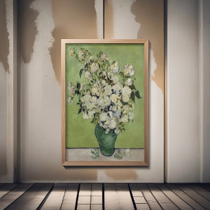 Impression Photo Vincent Van Gogh, Vase de Roses, Roses dans le Vas