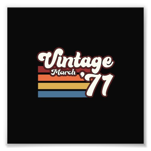 Impression Photo Vintage 1971 50e anniversaire Mars (Devant)