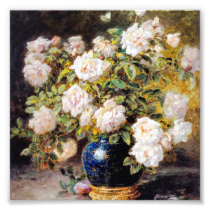 Impression Photo Vintage Alexis Kreyder Roses dans un vase de Cobal