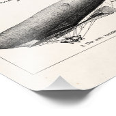 Impression Photo Vintage Blimons d'hydrogène Zeppelins Ballons Rétr (Coin)