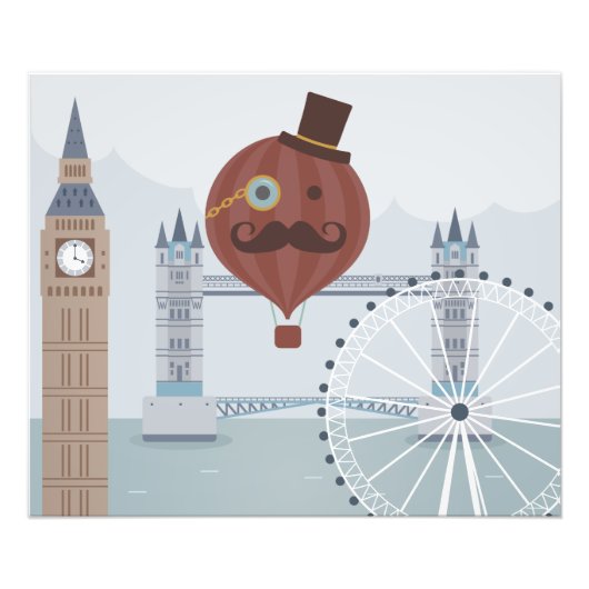 Impression Photo Vintage Londres Travel Scene (Devant)