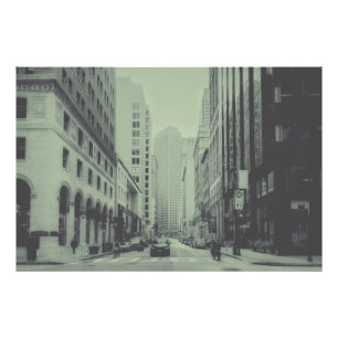 Impression Photo Vintage noir et blanc San Francisco Downtown