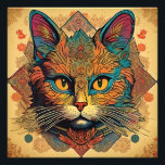 Impression Photo Vintage Pop Art Louis Wain Style Chat<br><div class="desc">Vintage Pop Art Louis Wain Style Chat</div>