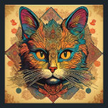 Impression Photo Vintage Pop Art Louis Wain Style Chat<br><div class="desc">Vintage Pop Art Louis Wain Style Chat</div>