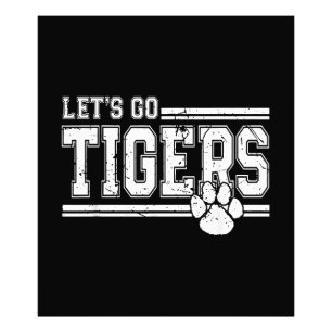 Impression Photo Vintage Tigers School Sports Nom Retro