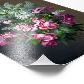 Impression Photo Vintages Roses violets et Lilacs blancs (Coin)