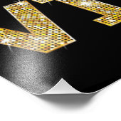 Impression Photo VIP Parties scintillant noir et or (Coin)