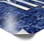 Impression Photo Virgo Zodiac Connexion Navy Camo numérique bleu (Coin)