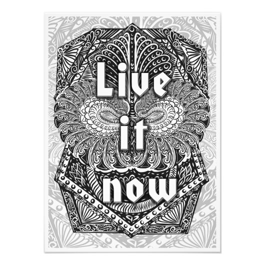 Impression Photo Vis-le maintenant - Citations positives (Devant)