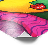 Impression Photo Visage Abstraite colorée (Coin)