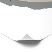 Impression Photo Visage de loup gris mignon et Cool, animal illustr (Coin)