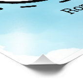 Impression Photo Visage d'ours mignon Kawaii - Ligne d'art minimali (Coin)