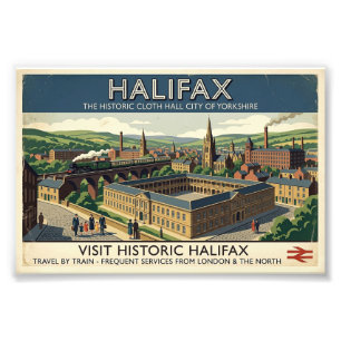 Impression Photo Visitez Halifax Historique - Art de l'affiche de v