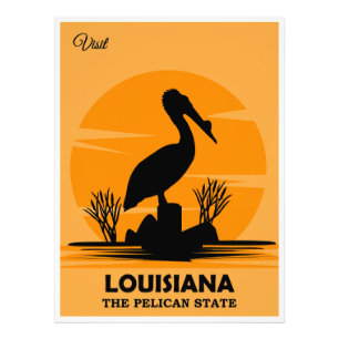 Impression Photo Visitez la Louisiane, l'État du Pélican,