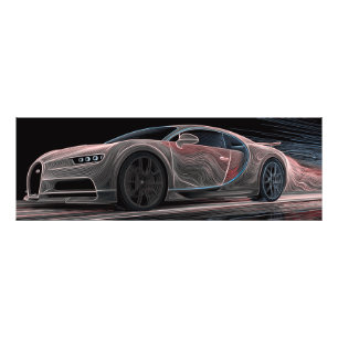 Impression Photo Vitesse fluide Art automobile (36" x 12")