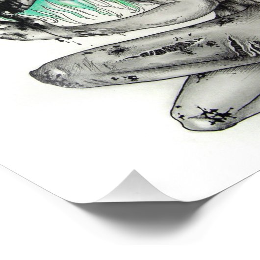 Impression Photo Vivre une fille morte (Coin)