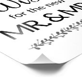 Impression Photo Voeux doux Nouveau M. et Mme Mariage Signet (Coin)