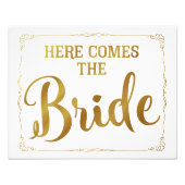 Impression Photo voici le mariage de la mariée signe or (Devant)