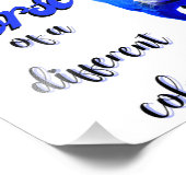 Impression Photo Voici un cheval d'une couleur différente en bleu (Coin)