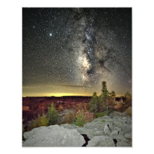 Impression Photo Voie Lactée Galaxie sur Dolly Sods, WV