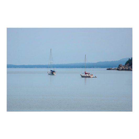 Impression Photo Voiliers sur la rivière (Devant)