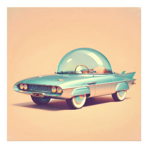 Impression Photo Voiture à bulles futuriste atomique
