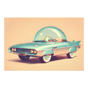 Impression Photo Voiture Blaster à Bulle Futuriste Atomique