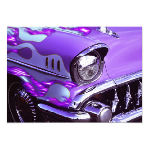 Impression Photo Voiture classique : Chevrolet avec capot en flamme