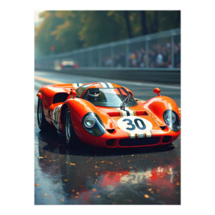 Impression Photo Voiture de course numéro 69 en belles couleurs