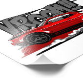 IMPRESSION PHOTO VOITURE DE COURSE VROOM À VITESSE COMPLÈTE! (Coin)