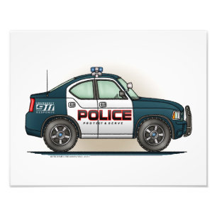 Impression Photo Voiture d'intercepteur de police
