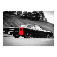 Voiture Musclée Classique Noire