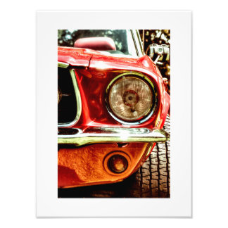 Impression Photo Voitures Américaines Classiques - Rouge (0275)