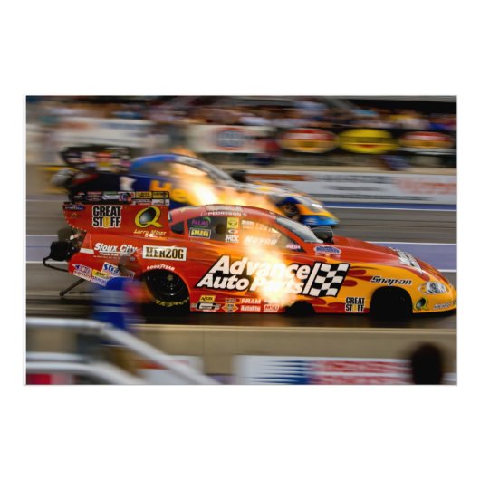 Impression Photo Voitures Drôles de Course de Dragsters (Devant)