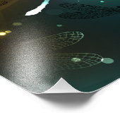 Impression Photo Vol de libellule verte lumineuse (Coin)