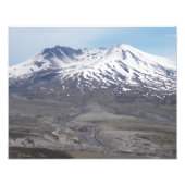 Impression Photo Volcan du mont Sainte-Hélène couvert de neige (Devant)