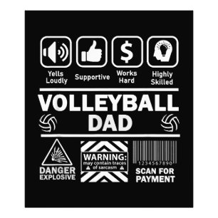Impression Photo Volleyball papa drôle Contenu du père du sport